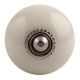 Cream Silver Fitting Ceramic Drawer Knob